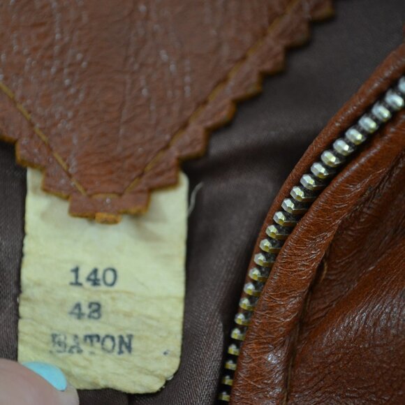 Women's Brown Leather Jacket - Picture 10 of 11